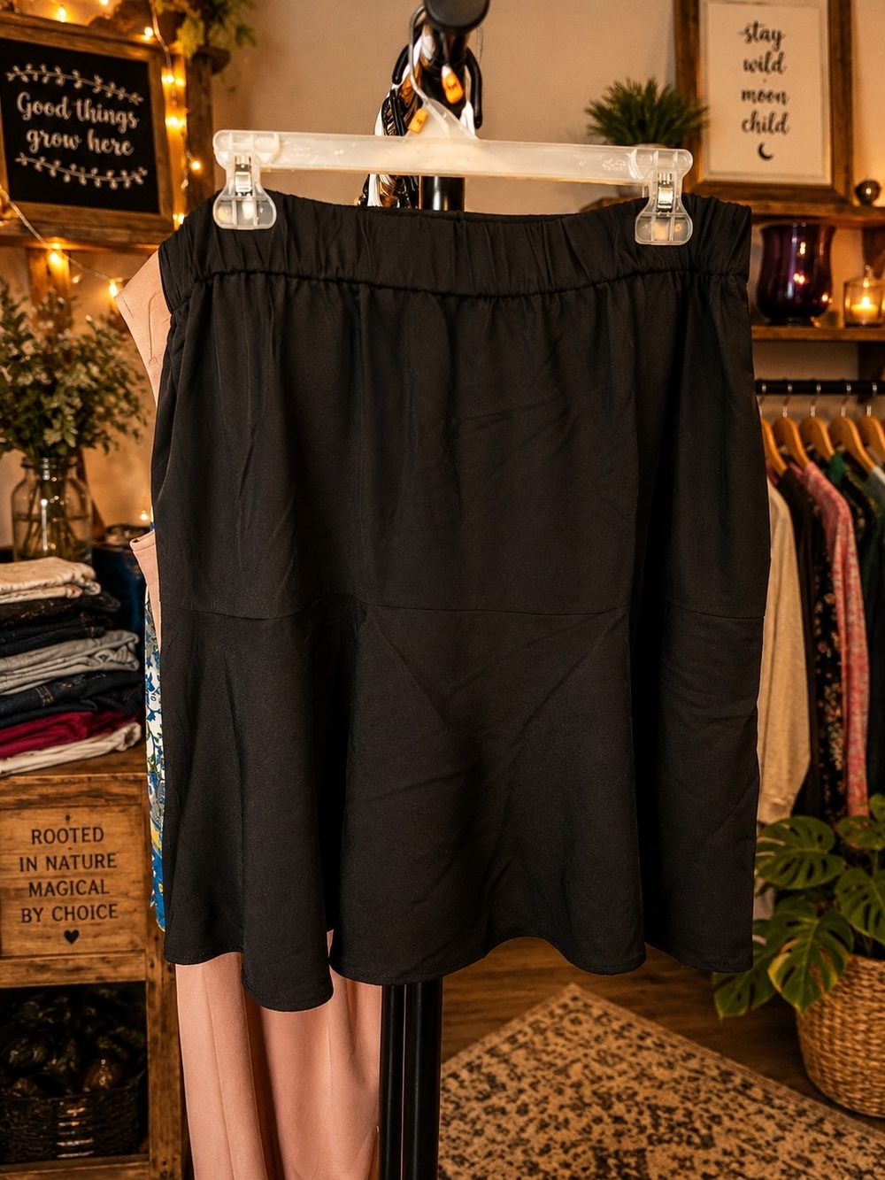 NWT SOHO Skort | Women's XL | Black Pull-On Skort | Stretch Waist - Picture 2 of 6